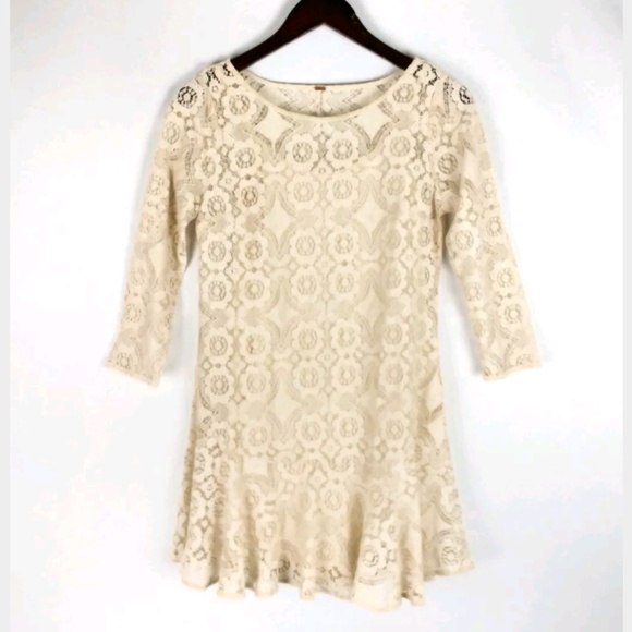 Free People Walking to the Sun lace mini dress - Picture 3 of 8